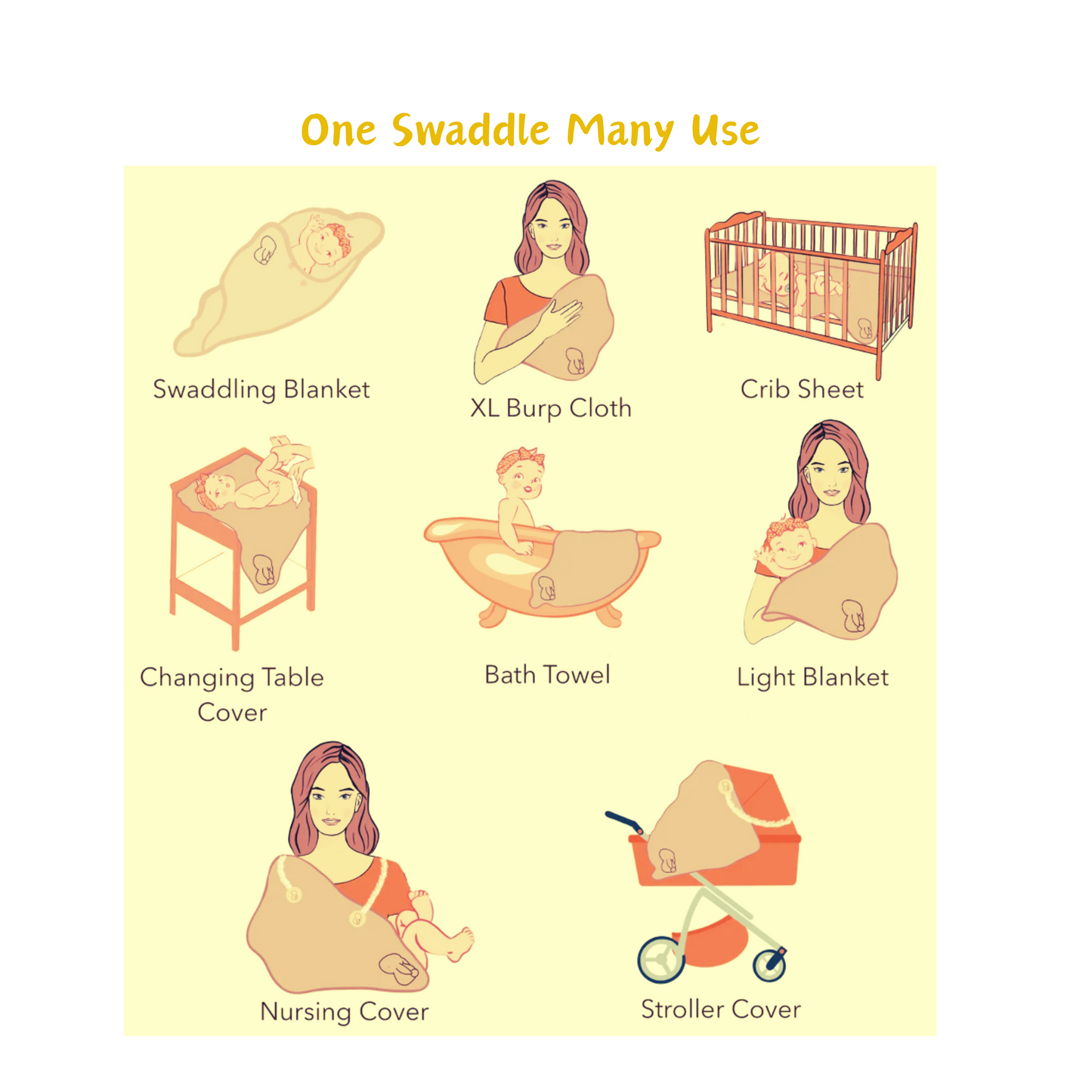 Sunny Skies Duo - Pure Cotton Baby Swaddle