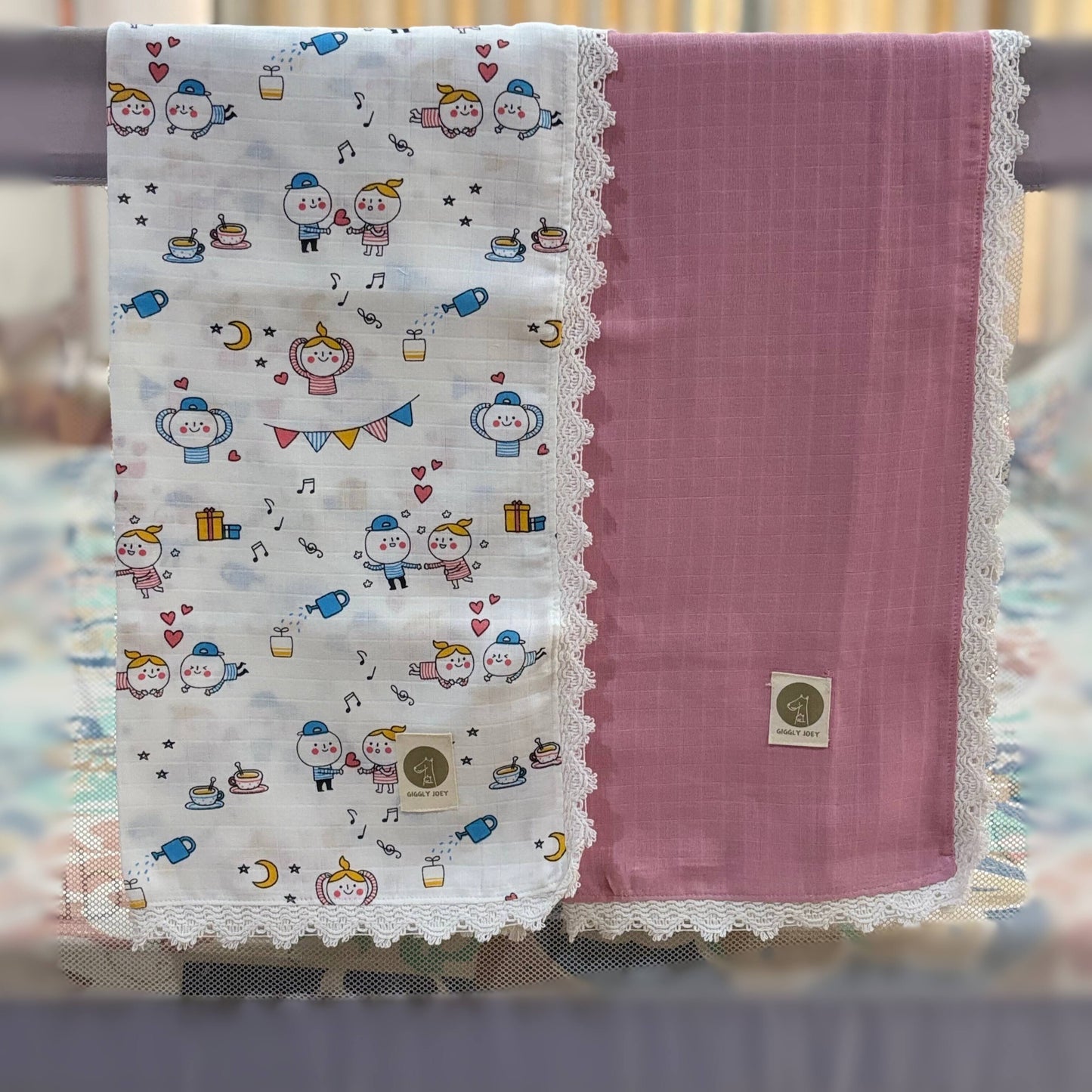 Blush Playful Duo - Pure Cotton Baby Swaddle