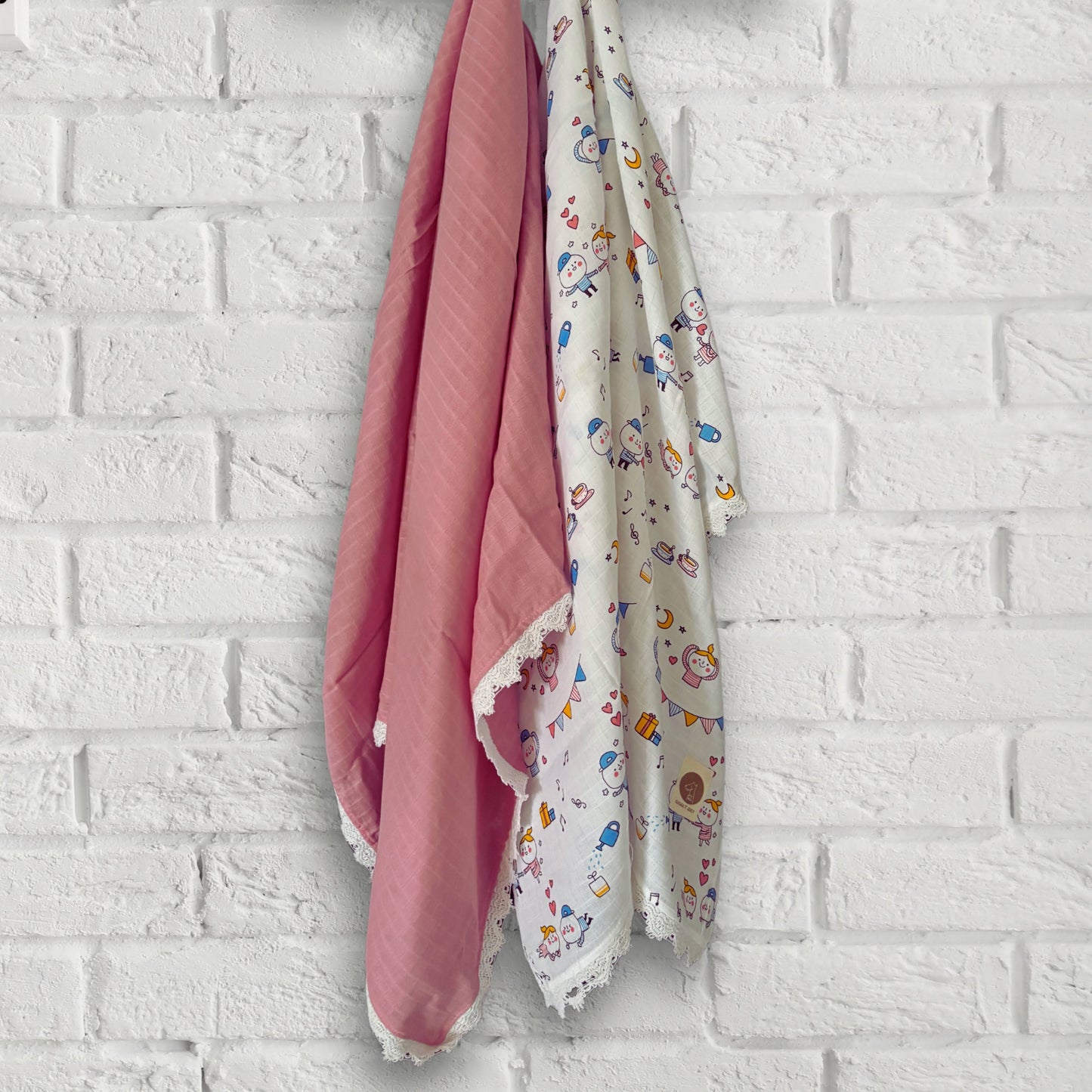 Blush Playful Duo - Pure Cotton Baby Swaddle