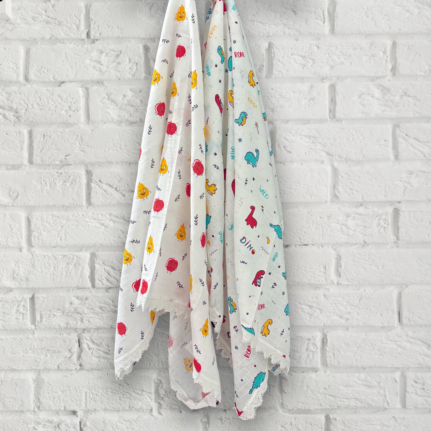 Fruity Roar Duo - Pure Cotton Baby Swaddle
