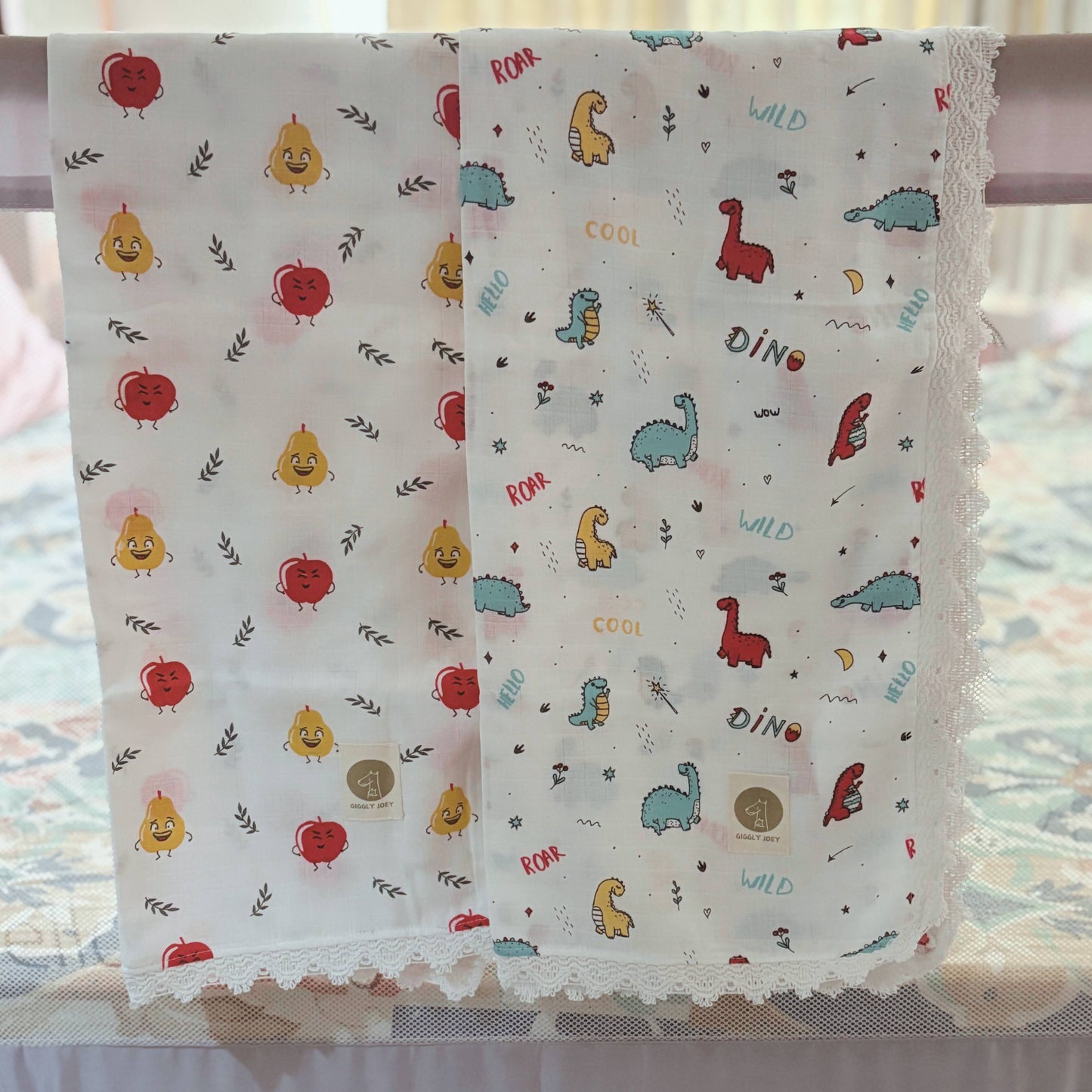 Fruity Roar Duo - Pure Cotton Baby Swaddle