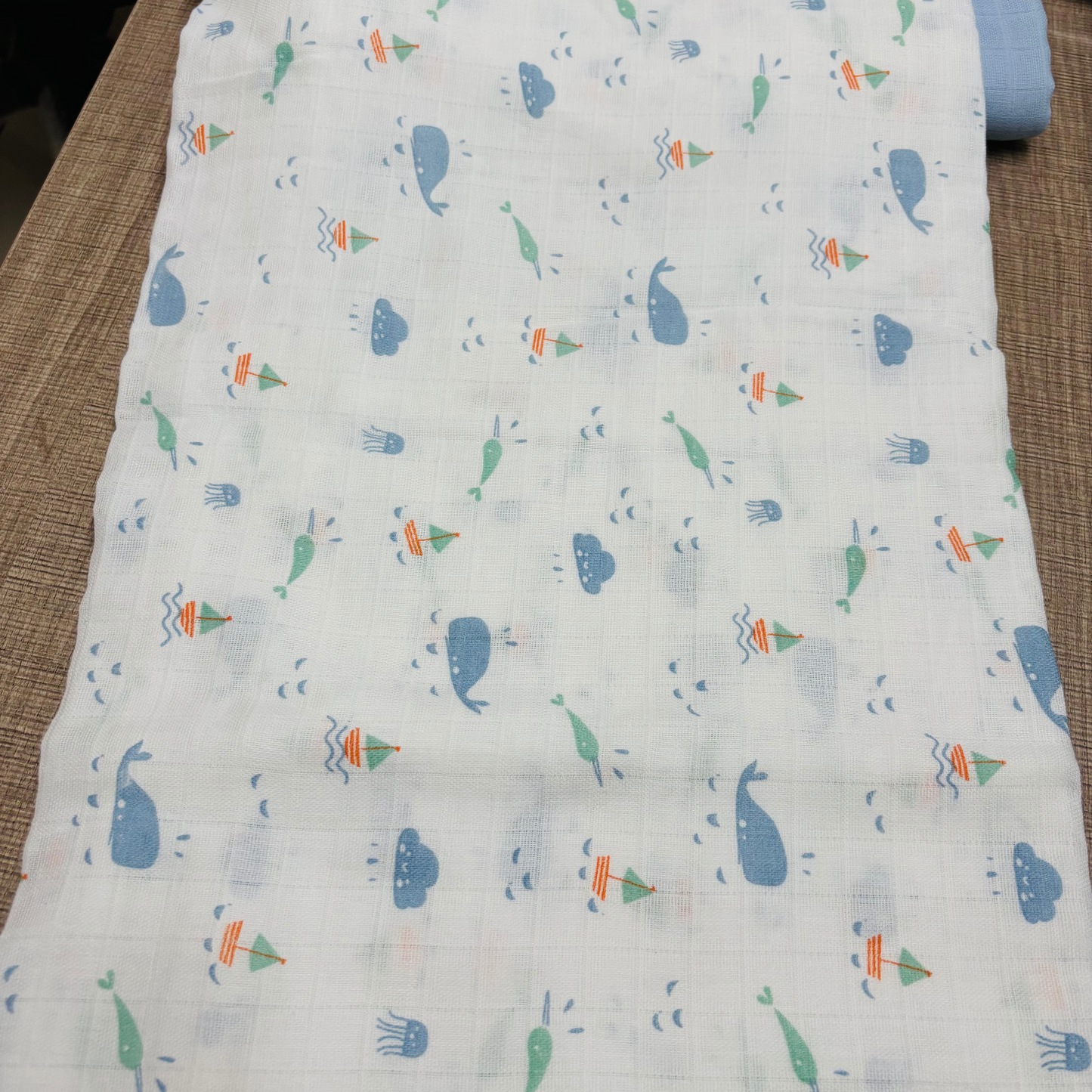 Seaside Snuggles Duo- Pure Cotton Baby Swaddle (XL)
