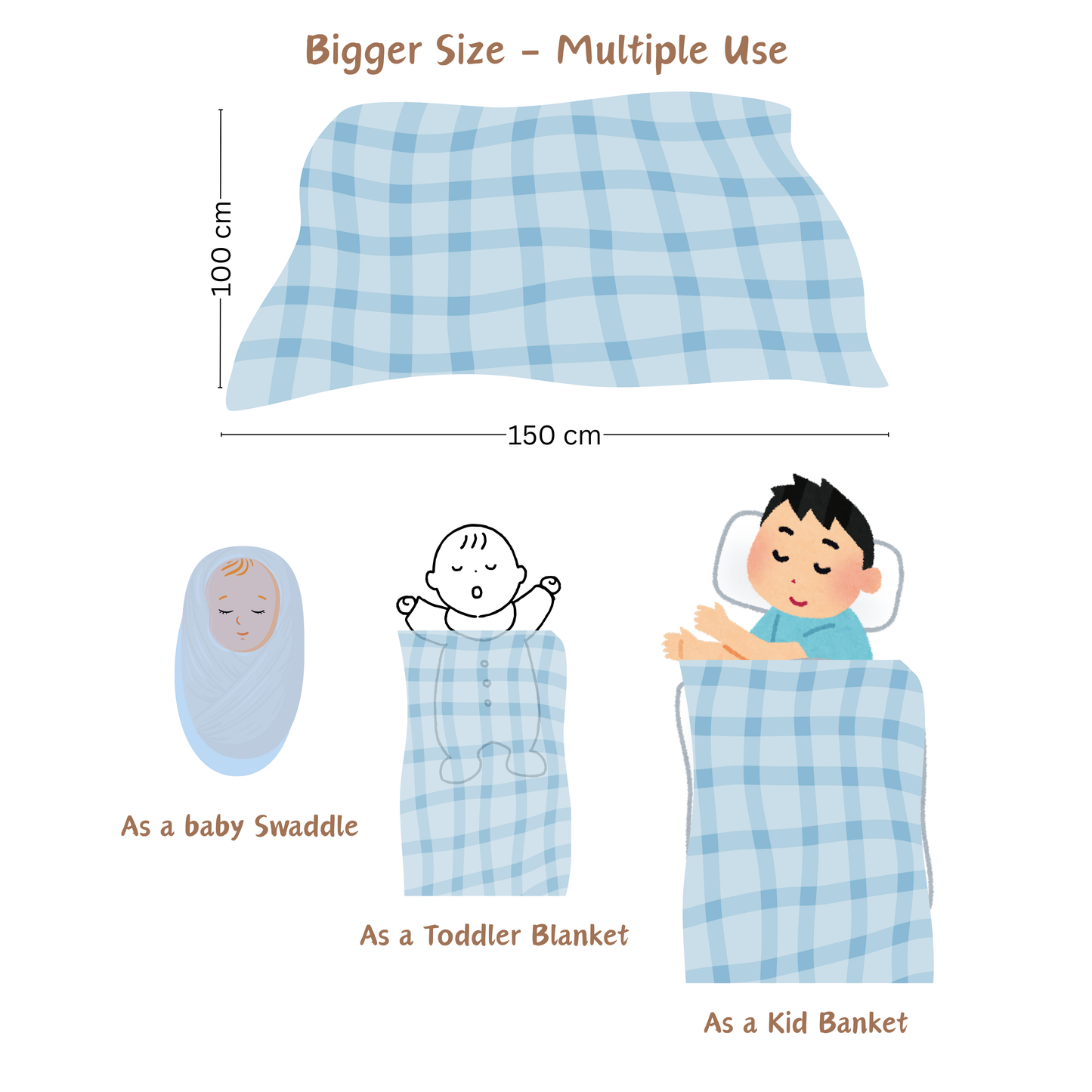 Pinky Promise Duo - Pure Cotton Baby Swaddle (XL)