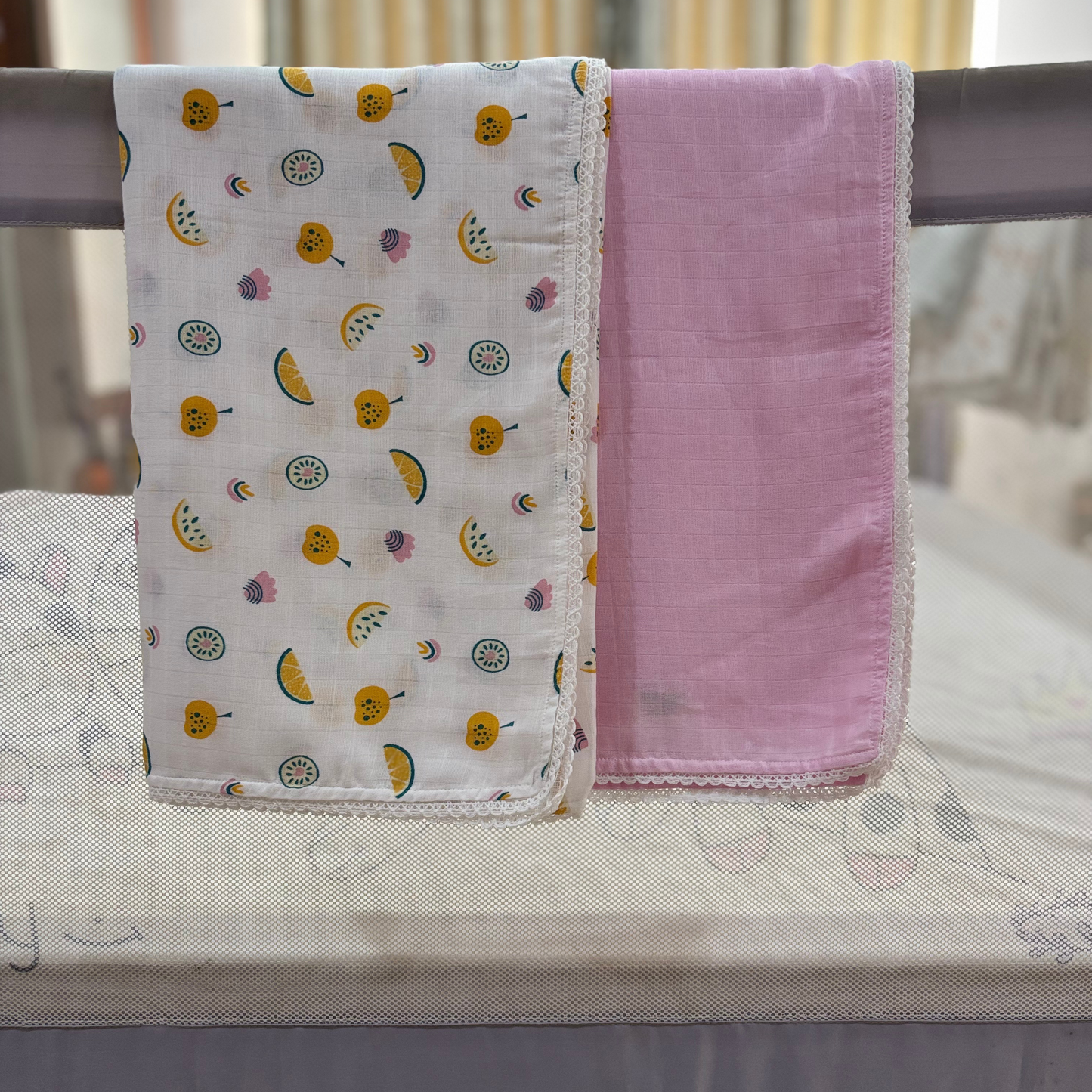 Pinky Promise Duo - Pure Cotton Baby Swaddle (XL)