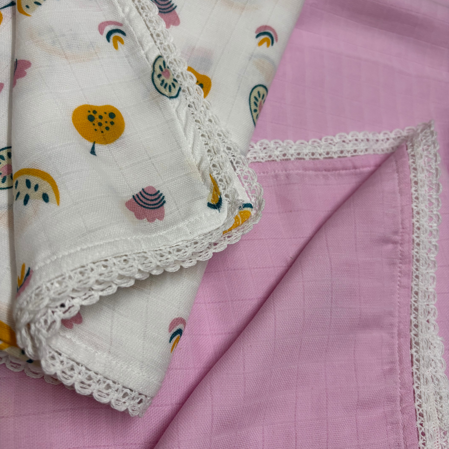 Pinky Promise Duo - Pure Cotton Baby Swaddle (XL)