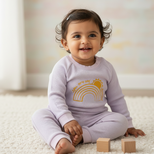 Lavender Sunshine -  Sweatshirt and Pajama Set