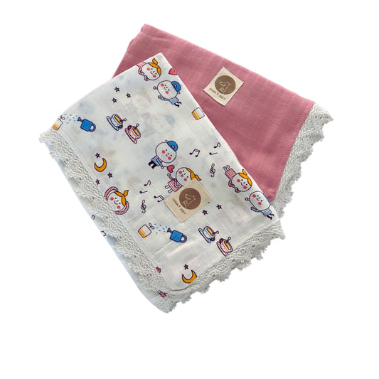 Blush Playful Duo - Pure Cotton Baby Swaddle