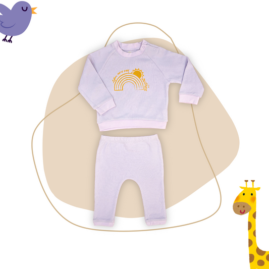 Lavender Sunshine -  Sweatshirt and Pajama Set