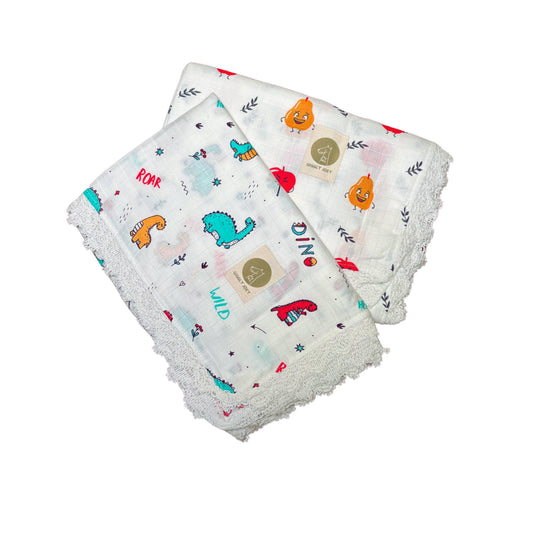Fruity Roar Duo - Pure Cotton Baby Swaddle
